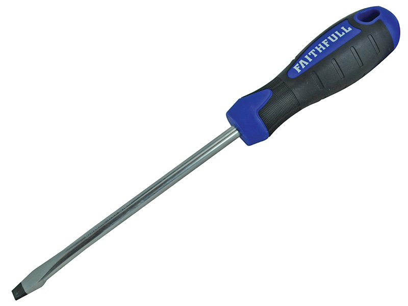 Soft Grip Screwdriver Flared Slotted Tip 8.0 x 150mm